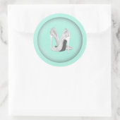 Silver Heels on Mint Ronde Sticker (Tas)