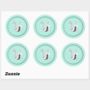Silver Heels on Mint Ronde Sticker
