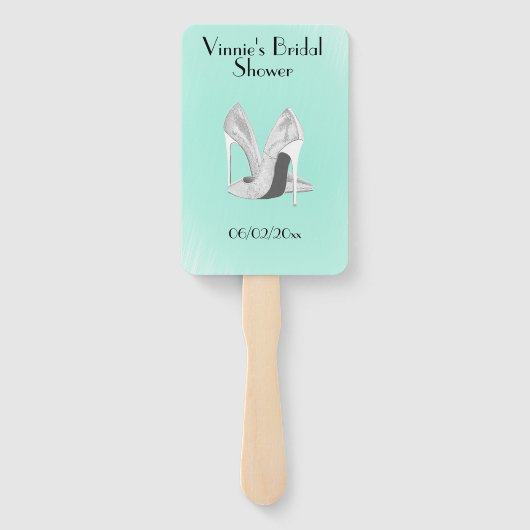 Silver Heels op Persoonlijke Munt Handwaaier (Achterkant)