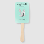 Silver Heels op Persoonlijke Munt Handwaaier (Voorkant)