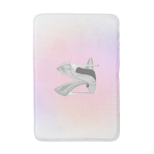 Silver Heels Pastels Badmat (Voorkant Verticaal)