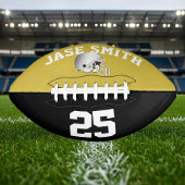 Silver Helmet Gold Black・Aangepast American Football