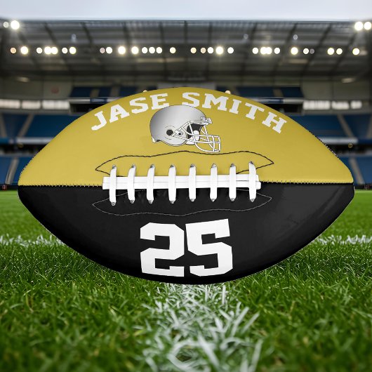 Silver Helmet Gold Black・Aangepast American Football