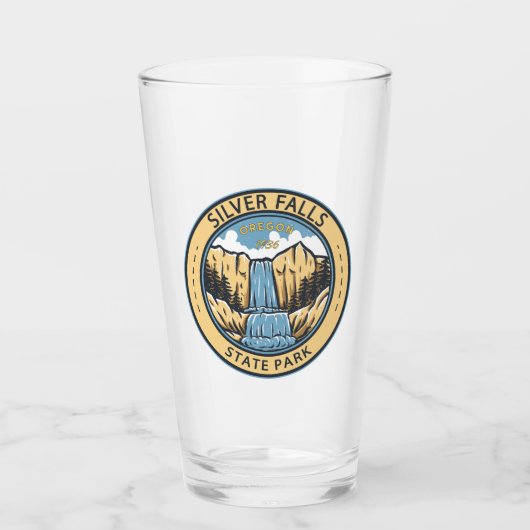 Silver Herfst State Park Oregon Badge Glas (Voorkant)