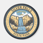 Silver Herfst State Park Oregon Badge  Magneet (Voorkant)