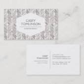 SILVER HERRINGBONE WATERVERF ARTWORK VISITEKAARTJE (Voorkant / Achterkant)
