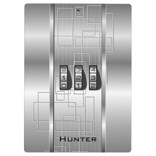 Silver Hi-Tech Code Locker Klembord (Achterkant)