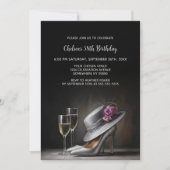 Silver High Heel Shoes Birthday Party Kaart (Voorkant)