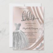 Silver High Heels Dress 50th Birthday Kaart (Voorkant)