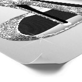 Silver High Hiel Snoep Buffet Sign Poster (Hoek)