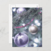 Silver Holiday Tree Feestdagenkaart (Voorkant / Achterkant)