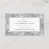 Silver Holographic Script-Visitekaartje Visitekaartje (Achterkant)