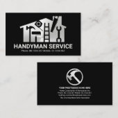 Silver Home Handyman Tools Builder Visitekaartje (Voorkant / Achterkant)