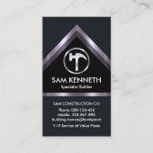 Silver Home Roof Building Construction Visitekaartje (Voorkant)