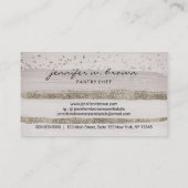Silver Homemade Cake Bakery Pastry Patisserie Visitekaartje (Achterkant)