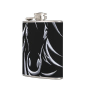 Silver Horse Head op Black Heupfles (Links)