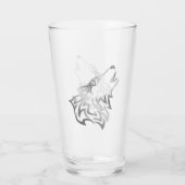 Silver Howling Wolf Glas (Achterkant)