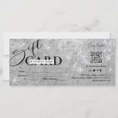 Silver Ice Grey sneeuwvlokken dennen Gift Kaart (Achterkant)