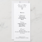 Silver Ice Menu Kaart voor bruiloften & Galas (Voorkant)