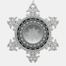 Silver Ice Snowflake Pewter-kerstversiering Tin Sneeuwvlok Ornament