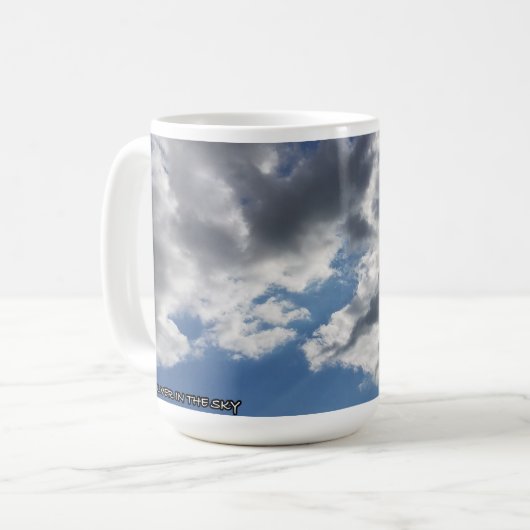 "Silver in the Sky" Clouds op een Koffiemok (Voorkant links)
