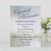 Silver Indulgence Huwelijksuitnodiging Kaart (Staand voorkant)