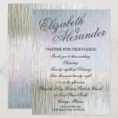 Silver Indulgence Huwelijksuitnodiging Kaart (Voorkant / Achterkant)