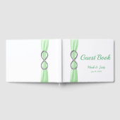 Silver Infinity Groen Lint Bruiloft Gastenboek (Volledig)