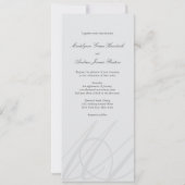 Silver Infinity Hand Clasp Couple Monogram Weddens Kaart (Achterkant)