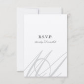 Silver Infinity Hand Clasp Couple Monogram Weddens RSVP Kaartje (Achterkant)