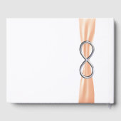 Silver Infinity Oranje Ribbon Wedding Guestbook Gastenboek (Achterkant)