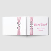 Silver Infinity Pink Ribbon Wedding Guestbook Gastenboek (Volledig)