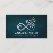 Silver Infinity Symbool - boomtak Visitekaartje (Voorkant)