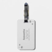 Silver Infinity-symbool op lichtgrijs Bagagelabel (Achterkant verticaal)