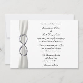 Silver Infinity White bruiloft uitnodiging