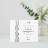 Silver Infinity White Wedding Maid of Honor Kaart (Staand voorkant)