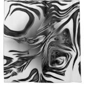 Silver Ink Abstract Douchegordijn (Voorkant)