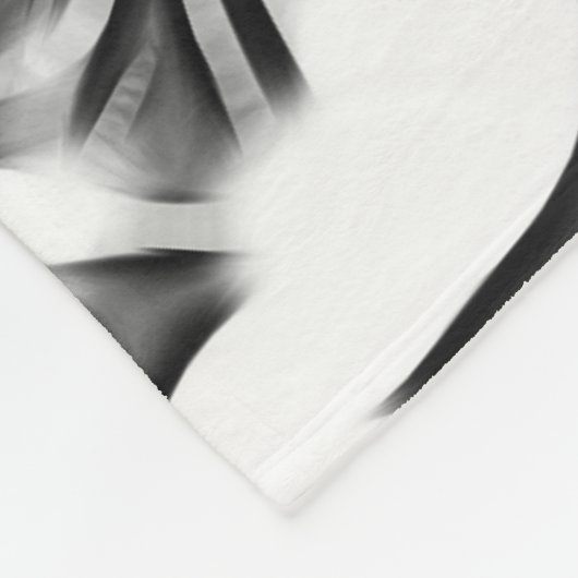 Silver Ink Abstract Fleece Deken (Hoek)