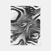Silver Ink Abstract Fleece Deken (Voorkant)