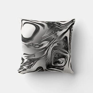 Silver Ink Abstract Kussen