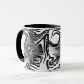 Silver Ink Abstract Mok (Voorkant links)