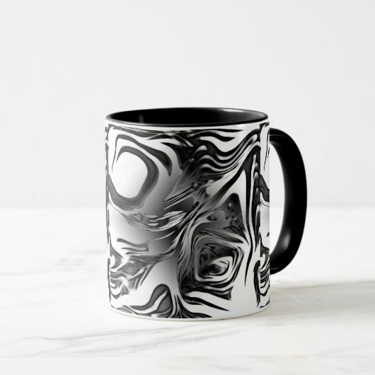 Silver Ink Abstract Mok (Voorkant rechts)