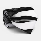 Silver Ink Abstract Stropdas (Opgerold)