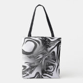 Silver Ink Abstract Tote Bag (Achterkant)