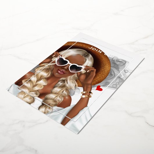 Silver Ink Bachelorette Party Folie Uitnodiging (Gedraaid)