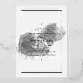 Silver Ink Bachelorette Party Folie Uitnodiging (Achterkant)