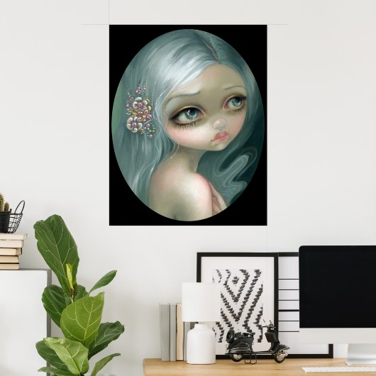 Silver Introspection ART PRINT big eye art (Thuiskantoor)