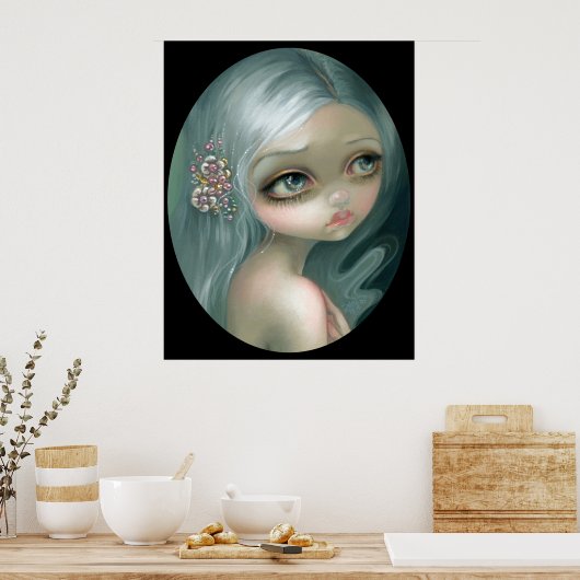 Silver Introspection ART PRINT big eye art (Keuken)