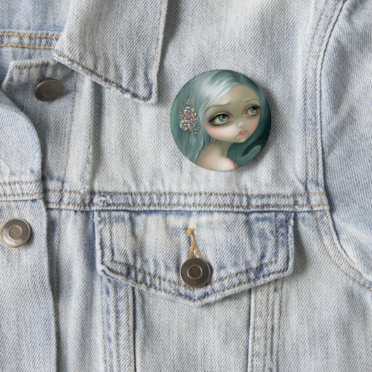 "Silver Introspection"-Button Ronde Button 5,7 Cm (In situ)