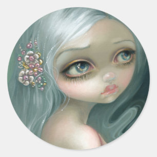 "Silver Introspection"-Sticker Ronde Sticker